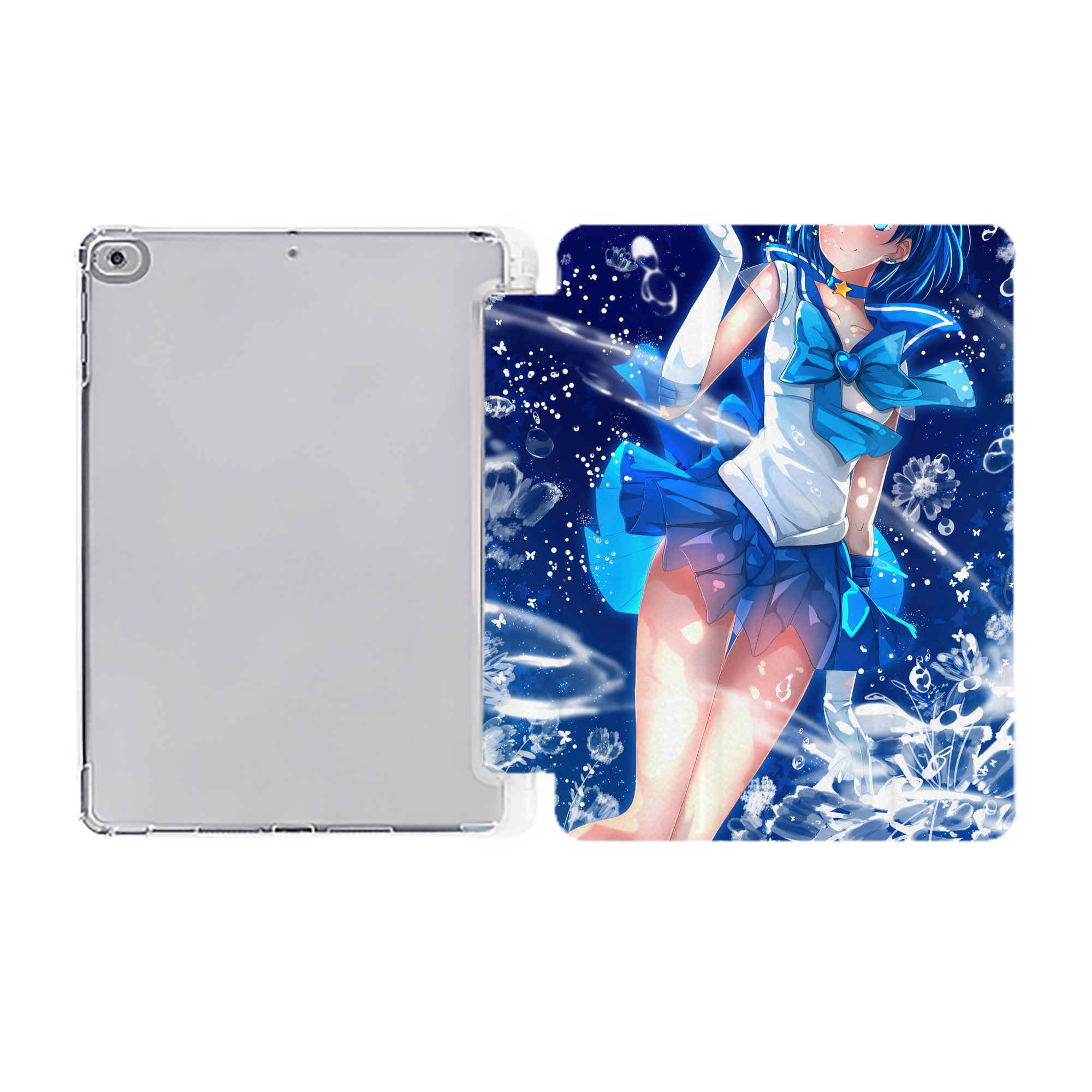 （画像用） 美少女戦士セーラームーン Sailor Moon IPad ケース ペン収納付き 三つ折りスタンド PUレザー×シリコン 対応機種9.5/10.5/10.9インチ